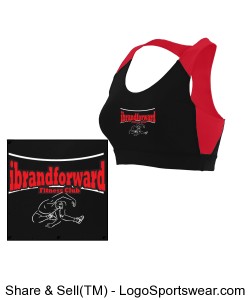iBrandForward Ladies All Sport Sports Bra Black/Red Design Zoom