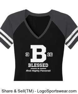 iBrandForward Women's Blessed and Highly Favored Jersey. Design Zoom
